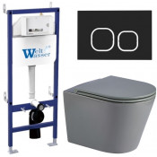 Подвесной унитаз с инсталляцией WeltWasser Bamberg 460 / Salzbach 041 MT-GR / Bamberg BL 10000013508 серый матовый