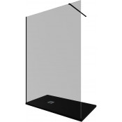 Душевая перегородка Allen Brau Infinity 3.21028.BBA.T 140 черный браш/тонированное