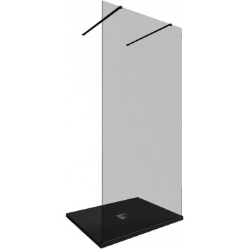 Душевая перегородка Allen Brau Infinity 3.21040.BBA.T 100 черный браш/тонированное