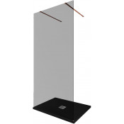 Душевая перегородка Allen Brau Infinity 3.21042.60.T 100 медь браш/тонированное