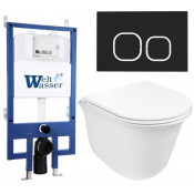 Подвесной унитаз с инсталляцией WeltWasser Bamberg 545 / Telbach 004 GL-WT / Bamberg BL 10000012957 белый глянцевый