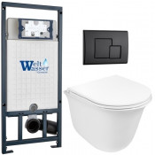 Подвесной унитаз с инсталляцией WeltWasser Marberg 507 / Telbach 004 GL-WT / MAR 507 SE MT-BL 10000011133 белый глянцевый