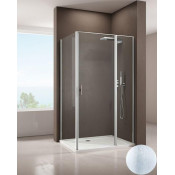 Душевой уголок Allen Brau Priority 3.31005.BA / 3.31020.BA 100x100 серебро браш/прозрачное