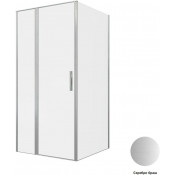Душевой уголок Allen Brau Priority 3.31029.BA / 3.31041.BA 100x80 серебро браш/прозрачное