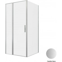 Душевой уголок Allen Brau Priority 3.31029.BA / 3.31041.BA 100x80 серебро браш/прозрачное