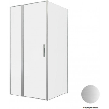Душевой уголок Allen Brau Priority 3.31029.BA / 3.31044.BA 100x90 серебро браш/прозрачное