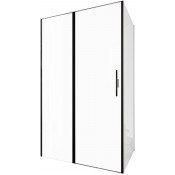 Душевой уголок Allen Brau Priority 3.31009.BBA / 3.31018.BBA 120x90 черный браш/прозрачное