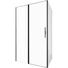 Душевой уголок Allen Brau Priority 3.31009.BBA / 3.31015.BBA 120x80 черный браш/прозрачное