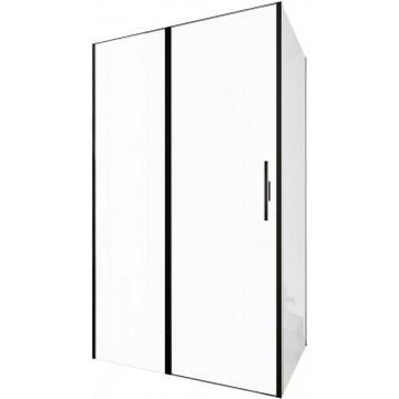 Душевой уголок Allen Brau Priority 3.31009.BBA / 3.31015.BBA 120x80 черный браш/прозрачное