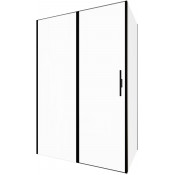 Душевой уголок Allen Brau Priority 3.31036.BBA / 3.31048.BBA 140x100 черный браш/прозрачное