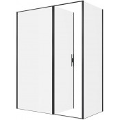 Душевой уголок Allen Brau Priority 3.31039.BBA / 3.31045.BBA 160x90 черный браш/прозрачное