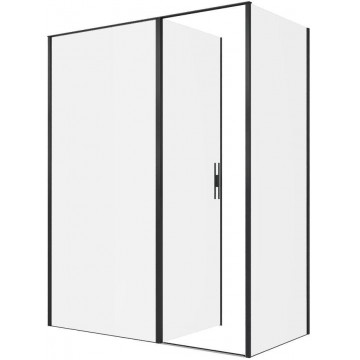 Душевой уголок Allen Brau Priority 3.31039.BBA / 3.31042.BBA 160x80 черный браш/прозрачное