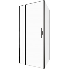 Душевой уголок Allen Brau Priority 3.31003.BBA / 3.31015.BBA 90x80 черный браш/прозрачное