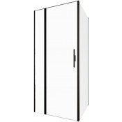 Душевой уголок Allen Brau Priority 3.31027.BBA / 3.31042.BBA 90x80 черный браш/прозрачное