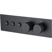 Смеситель для душа Allen Brau Liberty X3 5.33003-31 с термостатом черный матовый