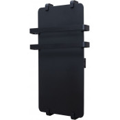 Электрический полотенцесушитель Allen Brau Infinity 325637 100x44 с рейлингом 2.0 и креплением, черный матовый/черный браш