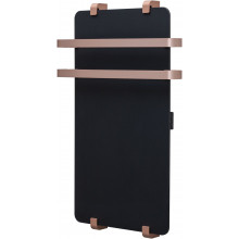 Электрический полотенцесушитель Allen Brau Infinity 325631 120x44 с рейлингом 2.0 и креплением, черный матовый/медь браш
