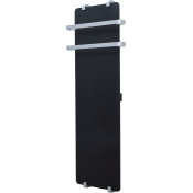 Электрический полотенцесушитель Allen Brau Infinity 325624 120x44 с рейлингом 2.0 и креплением, черный матовый/серебро браш