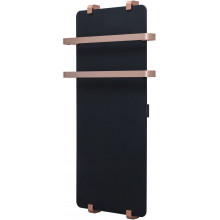 Электрический полотенцесушитель Allen Brau Infinity 325632 140x44 с рейлингом 2.0 и креплением, черный матовый/медь браш