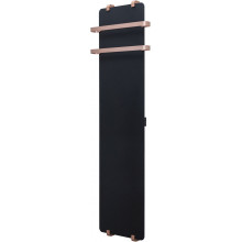 Электрический полотенцесушитель Allen Brau Infinity 325633 160x44 с рейлингом 2.0 и креплением, черный матовый/медь браш