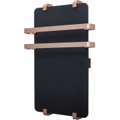 Электрический полотенцесушитель Allen Brau Infinity 325628 60x44 с рейлингом 2.0 и креплением, черный матовый/медь браш