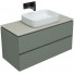 Тумба с раковиной Allen Brau Infinity 1.21003.CGM/4.11021.20/1.21012.B 100 олива матовый