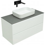 Тумба с раковиной Allen Brau Infinity 1.21003.WM/4.11021.20/1.21012.G 100 белый матовый