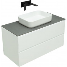 Тумба с раковиной Allen Brau Infinity 1.21003.WM/4.11021.20/1.21012.G 100 белый матовый