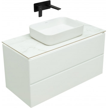 Тумба с раковиной Allen Brau Infinity 1.21003.WM/4.11021.20/1.21012.M 100 белый матовый