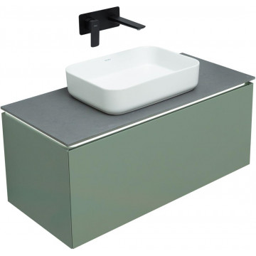 Тумба с раковиной Allen Brau Infinity 1.21004.CGM/4.11021.20/1.21012.G 100 олива матовый