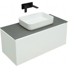 Тумба с раковиной Allen Brau Infinity 1.21004.WM/4.11021.20/1.21012.G 100 белый матовый