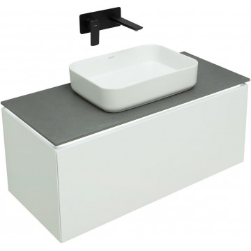 Тумба с раковиной Allen Brau Infinity 1.21004.WM/4.11021.20/1.21012.G 100 белый матовый