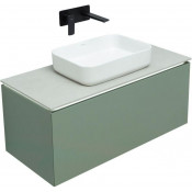 Тумба с раковиной Allen Brau Infinity 1.21004.CGM/4.11021.20/1.21012.G-S 100 олива матовый