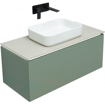 Тумба с раковиной Allen Brau Infinity 1.21004.CGM/4.11021.20/1.21012.B 100 олива матовый