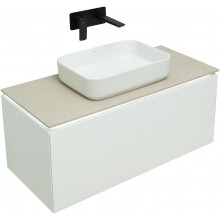 Тумба с раковиной Allen Brau Infinity 1.21004.WM/4.11021.20/1.21012.B 100 белый матовый