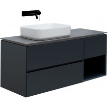 Тумба с раковиной Allen Brau Infinity 1.21005.AM/4.11021.20/1.21015.GR-S 120 L антрацит матовый