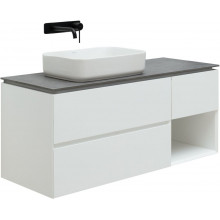 Тумба с раковиной Allen Brau Infinity 1.21005.WM/4.11021.20/1.21015.GR-S 120 L белый матовый