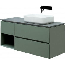 Тумба с раковиной Allen Brau Infinity 1.21007.CGM/4.11021.20/1.21014.GR-S 120 R олива матовый