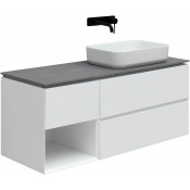 Тумба с раковиной Allen Brau Infinity 1.21007.WM/4.11021.20/1.21014.GR-S 120 R белый матовый
