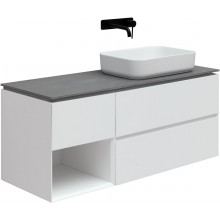 Тумба с раковиной Allen Brau Infinity 1.21007.WM/4.11021.20/1.21014.GR-S 120 R белый матовый