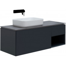 Тумба с раковиной Allen Brau Infinity 1.21006.AM/4.11021.20/1.21015.GR-S 120 L антрацит матовый