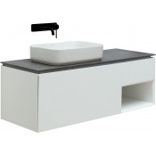 Тумба с раковиной Allen Brau Infinity 1.21006.WM/4.11021.20/1.21015.GR-S 120 L белый матовый