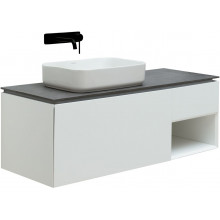 Тумба с раковиной Allen Brau Infinity 1.21006.WM/4.11021.20/1.21015.GR-S 120 L белый матовый