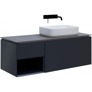 Тумба с раковиной Allen Brau Infinity 1.21008.AM/4.11021.20/1.21014.GR-S 120 R антрацит матовый