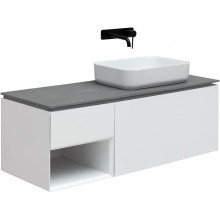 Тумба с раковиной Allen Brau Infinity 1.21008.WM/4.11021.20/1.21014.GR-S 120 R белый матовый