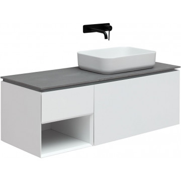 Тумба с раковиной Allen Brau Infinity 1.21008.WM/4.11021.20/1.21014.GR-S 120 R белый матовый