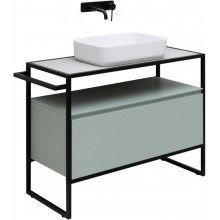 Тумба с раковиной Allen Brau Priority 1.31003.PWM/1.31011.B/4.11021.20 100 со столешницей папирус матовый