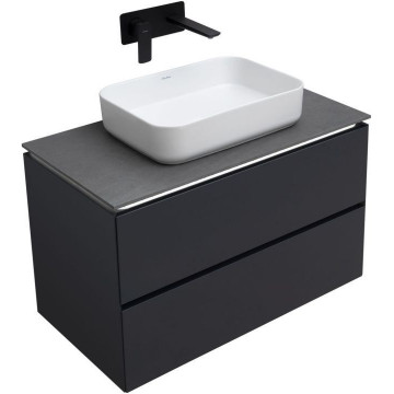 Тумба с раковиной Allen Brau Infinity 1.21001.AM/4.11021.20/1.21011.G 85 антрацит матовый
