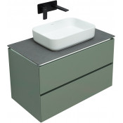 Тумба с раковиной Allen Brau Infinity 1.21001.CGM/4.11021.20/1.21011.G 85 олива матовый