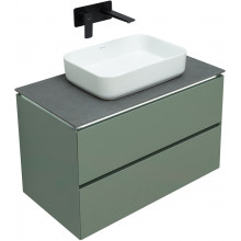 Тумба с раковиной Allen Brau Infinity 1.21001.CGM/4.11021.20/1.21011.G 85 олива матовый